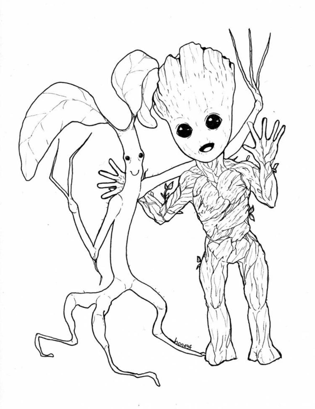 Attractive groot coloring