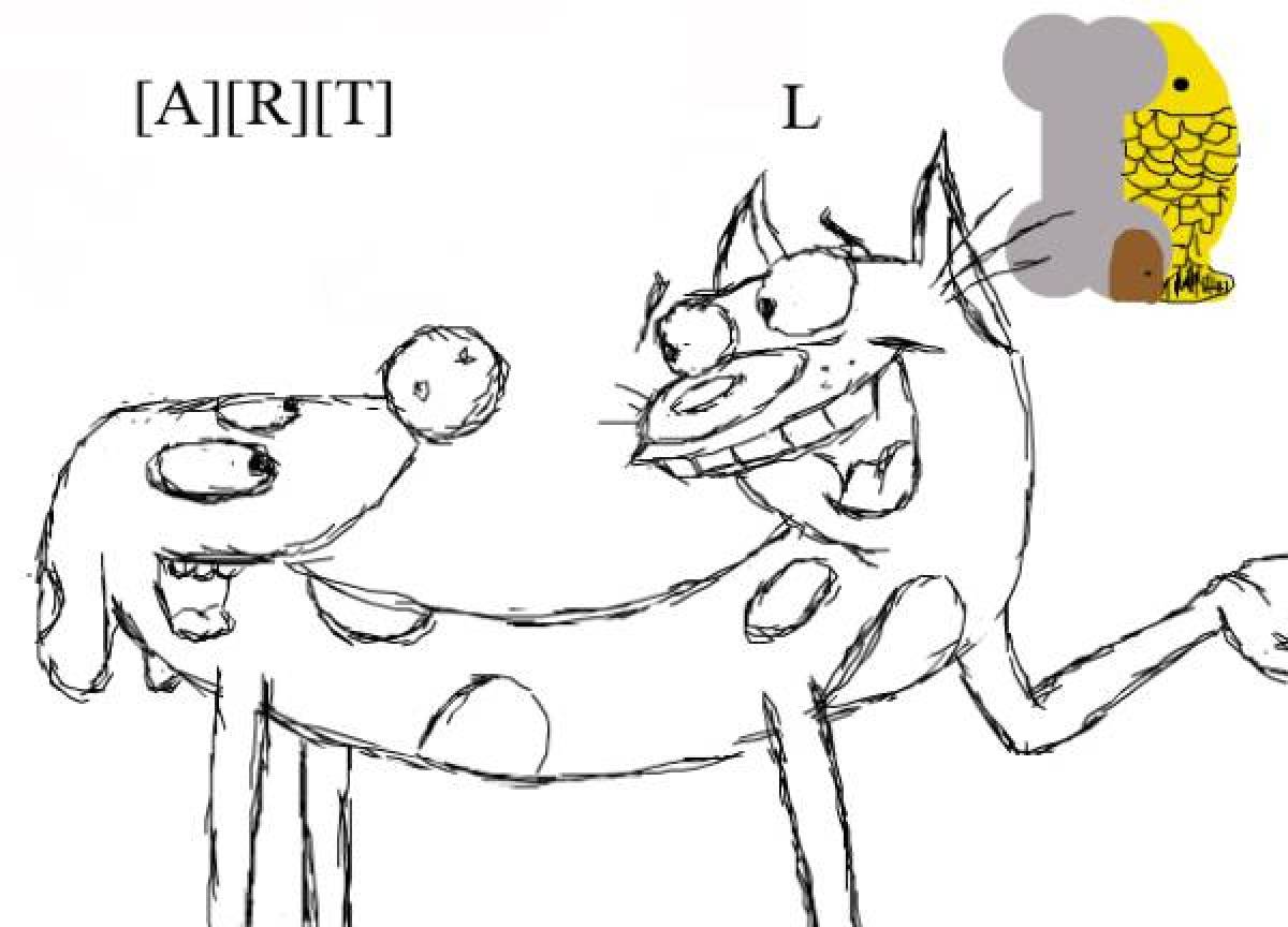Animated cat dog coloring page