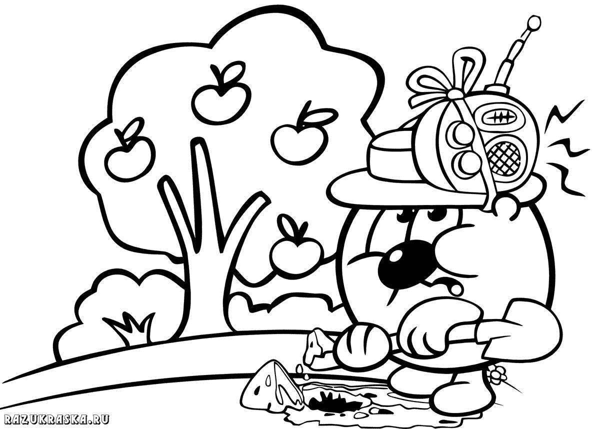 Coloring page charming kopatych