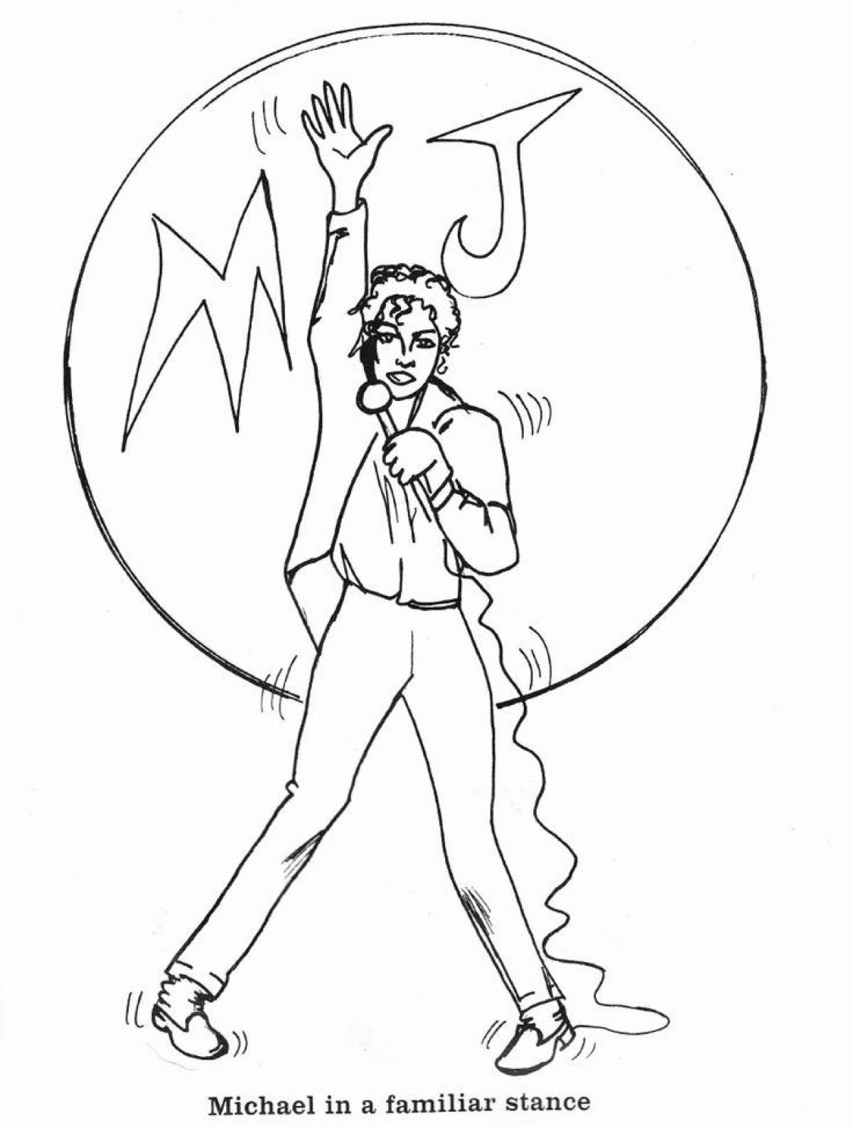 Great michael jackson coloring page