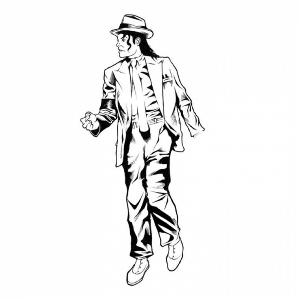 Michael jackson's amazing coloring page
