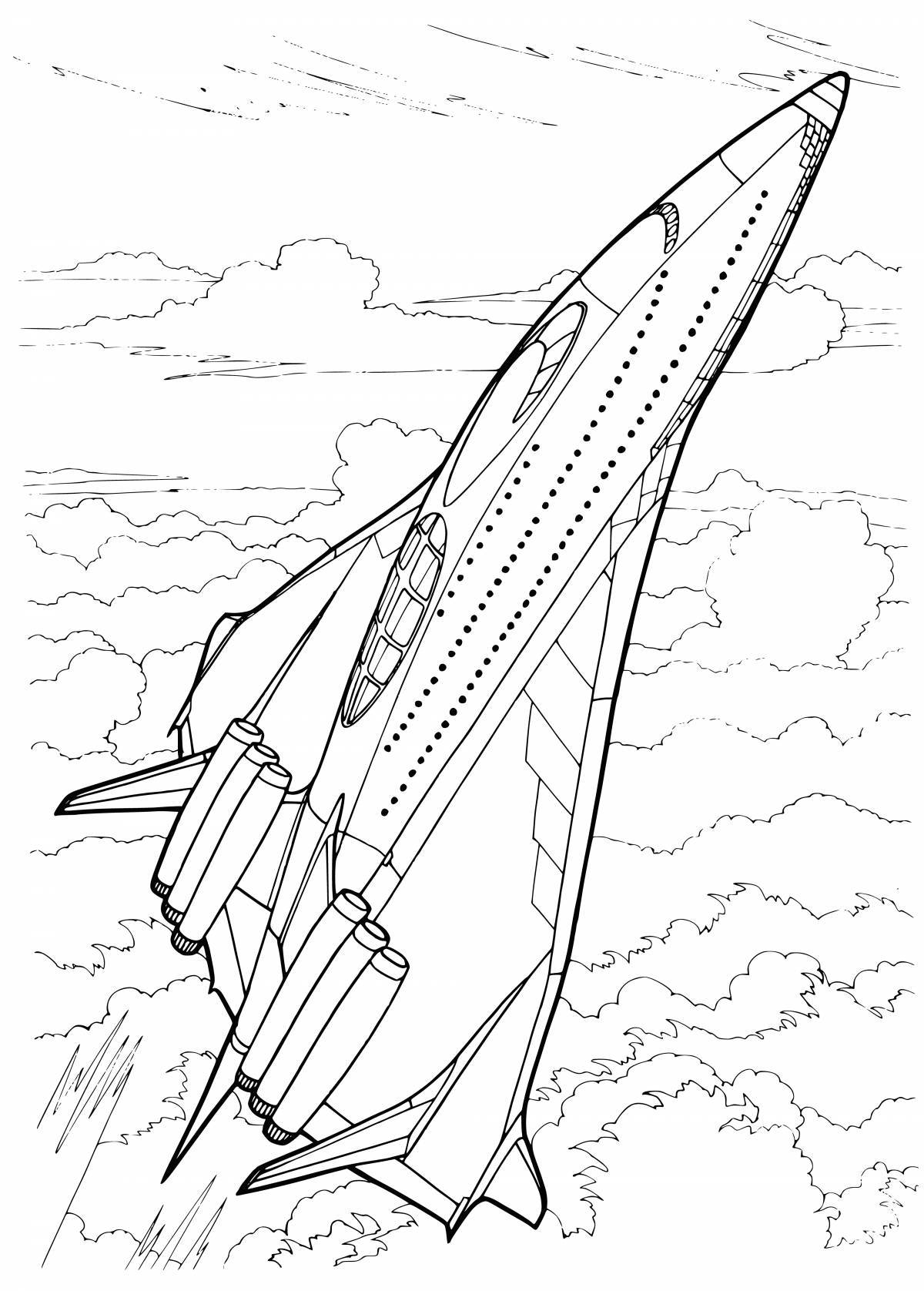 Majestic spaceship coloring page