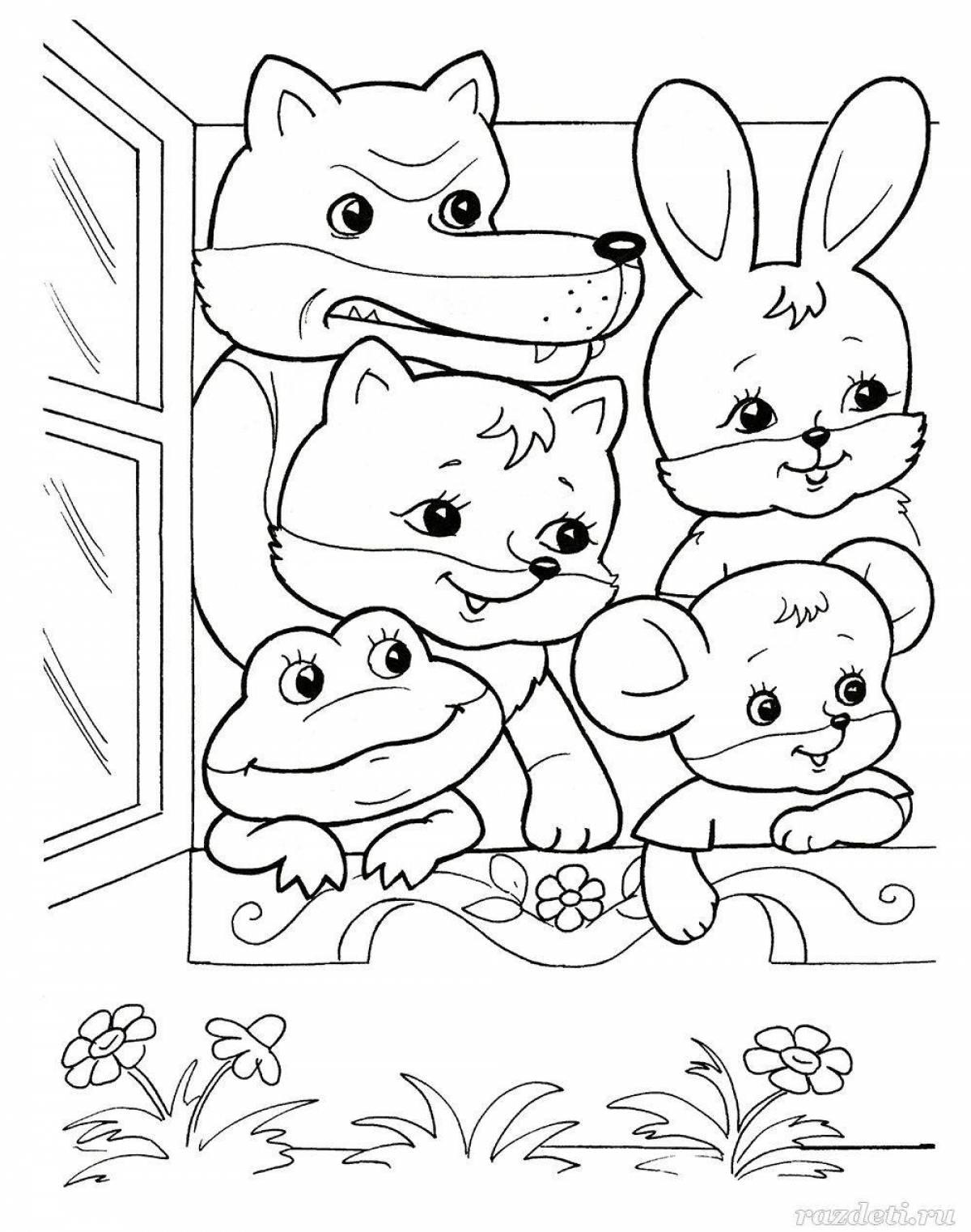 Live coloring teremok fairy tale