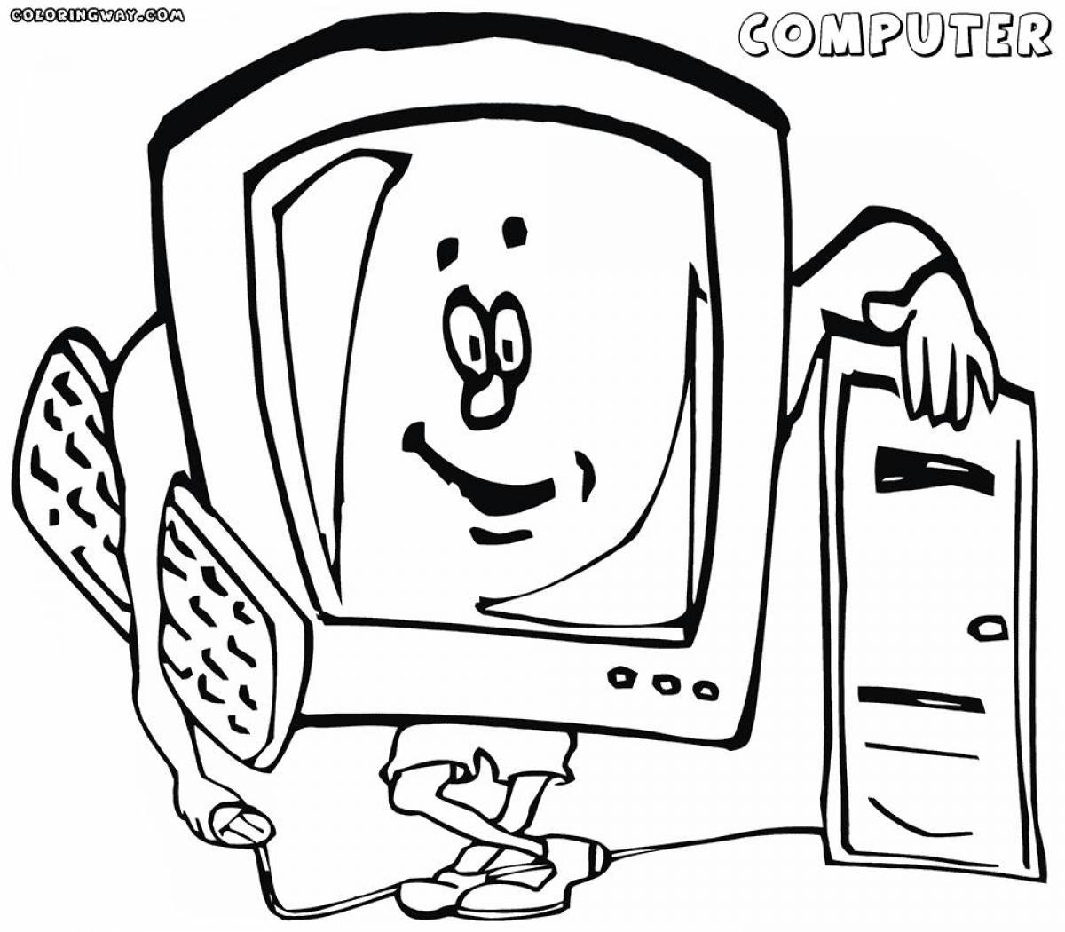 Раскраски про интернет и компьютер