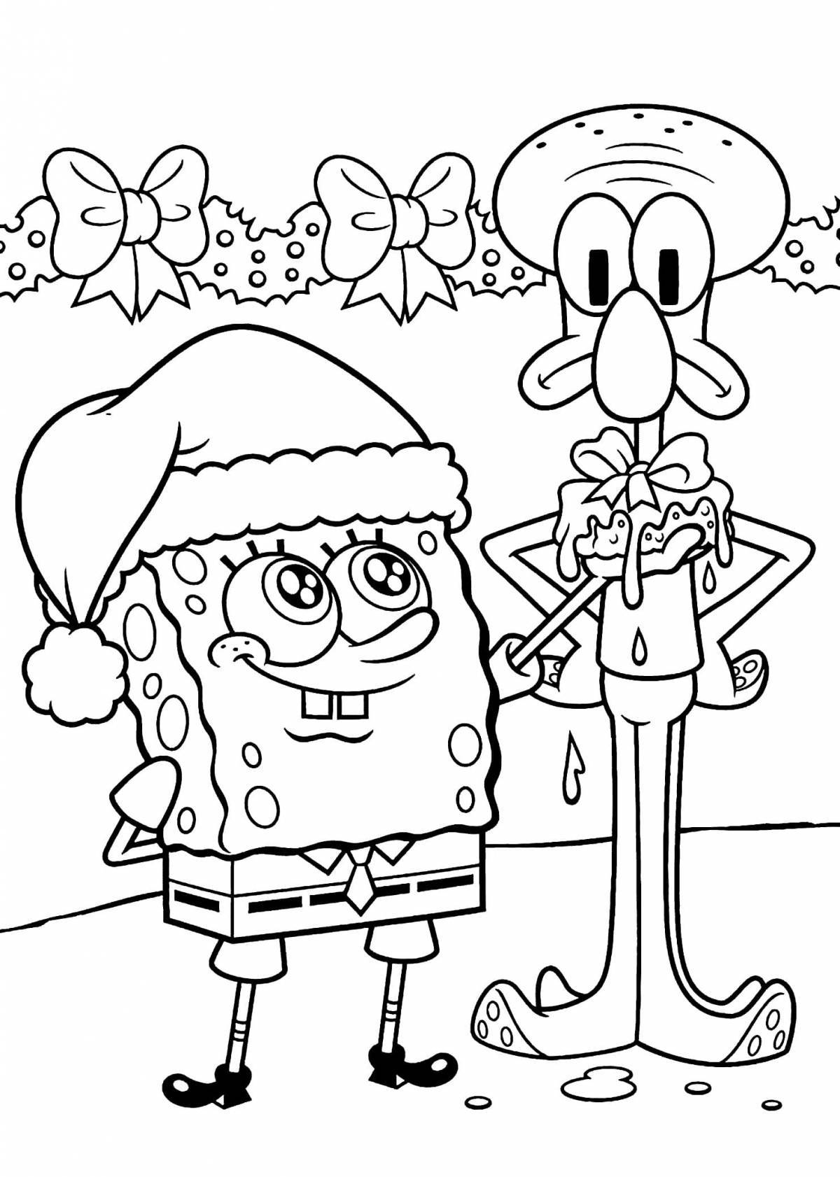 Coloring page adorable spongebob squarepants