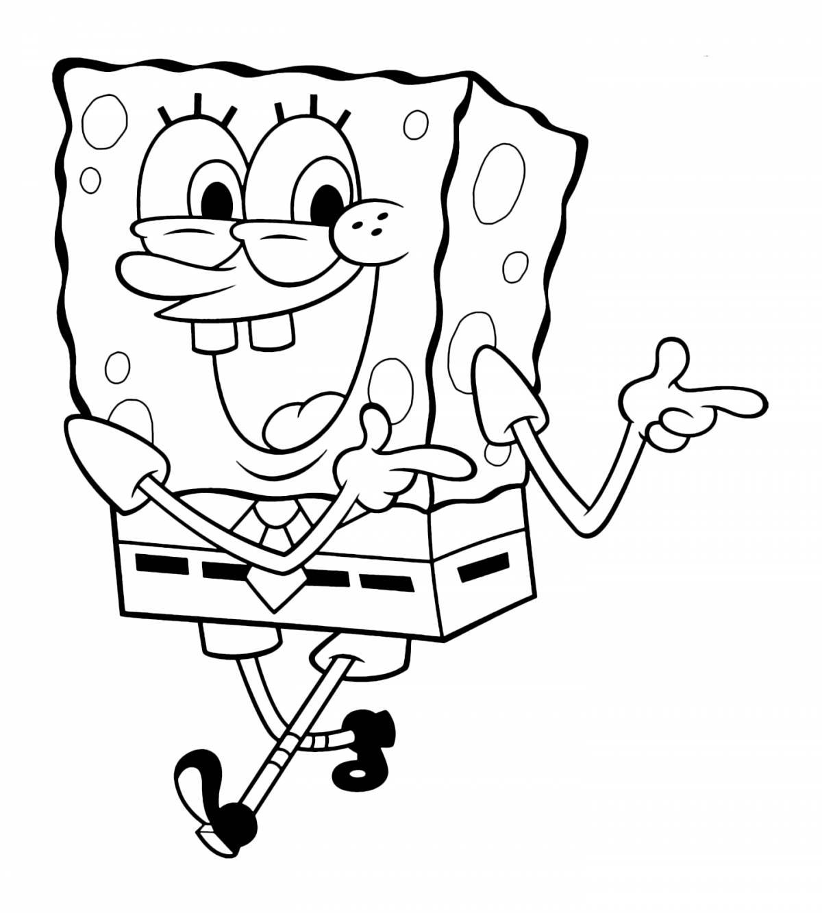Раскраска radiant sponge bob square pants