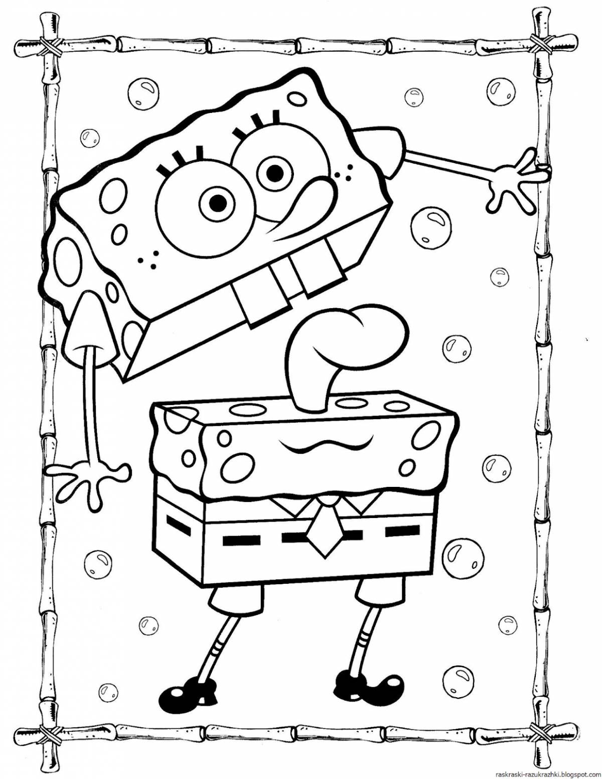 Coloring funny spongebob squarepants