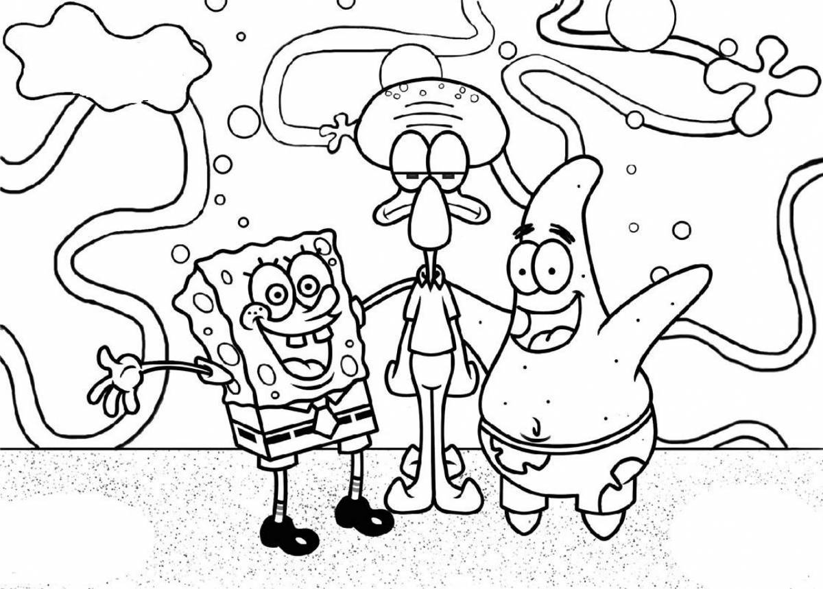 Living spongebob and his friends