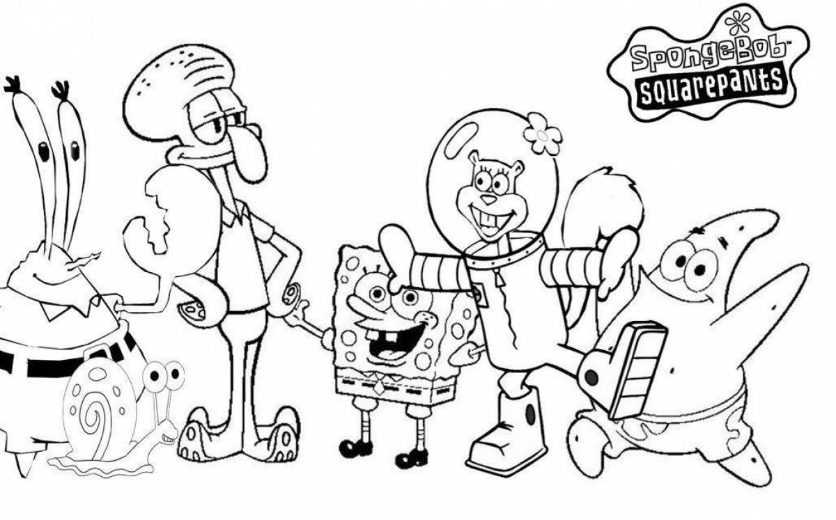 Delightful spongebob and his friends