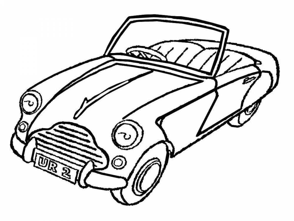Colorful car coloring book for 7 year olds