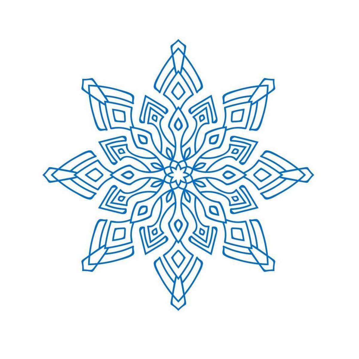 Adorable snowflake coloring book for kids 5-6 years old