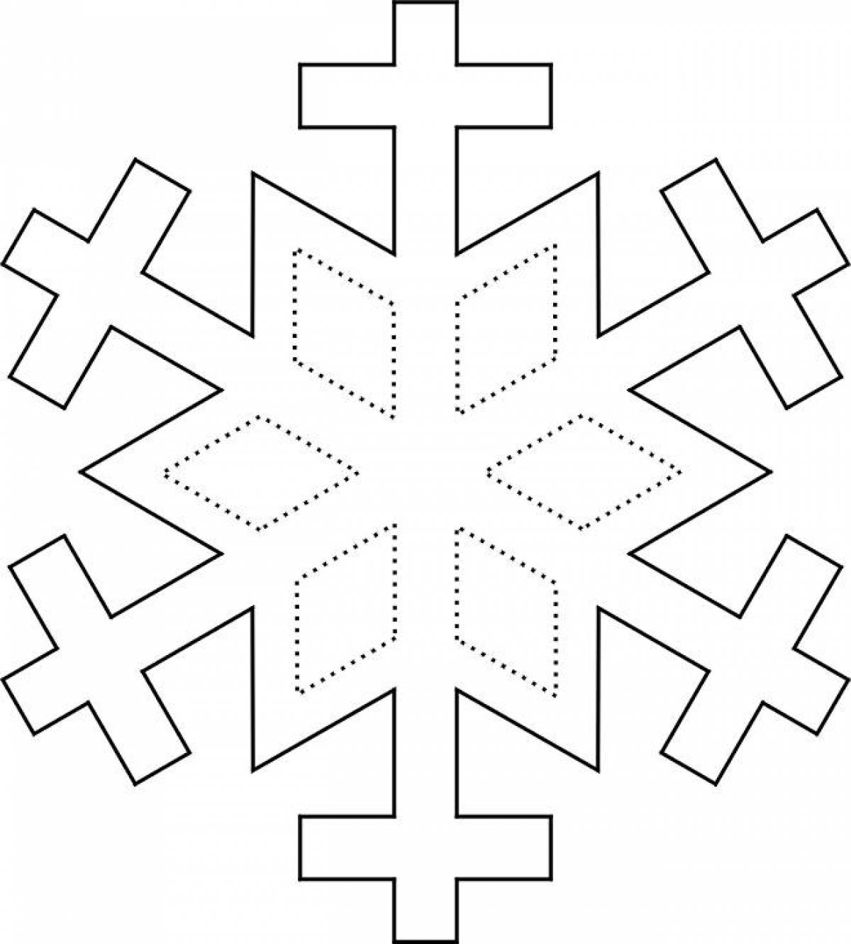Magic snowflake coloring book for kids 5-6 years old