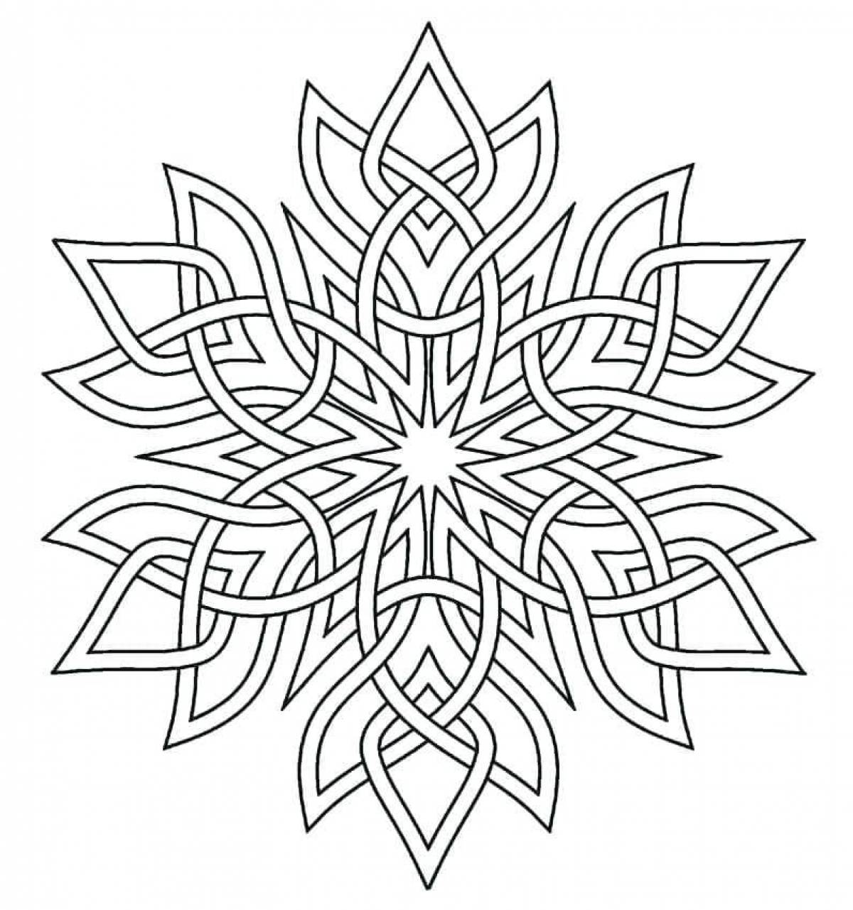 Dazzling snowflake coloring book for kids 5-6 years old