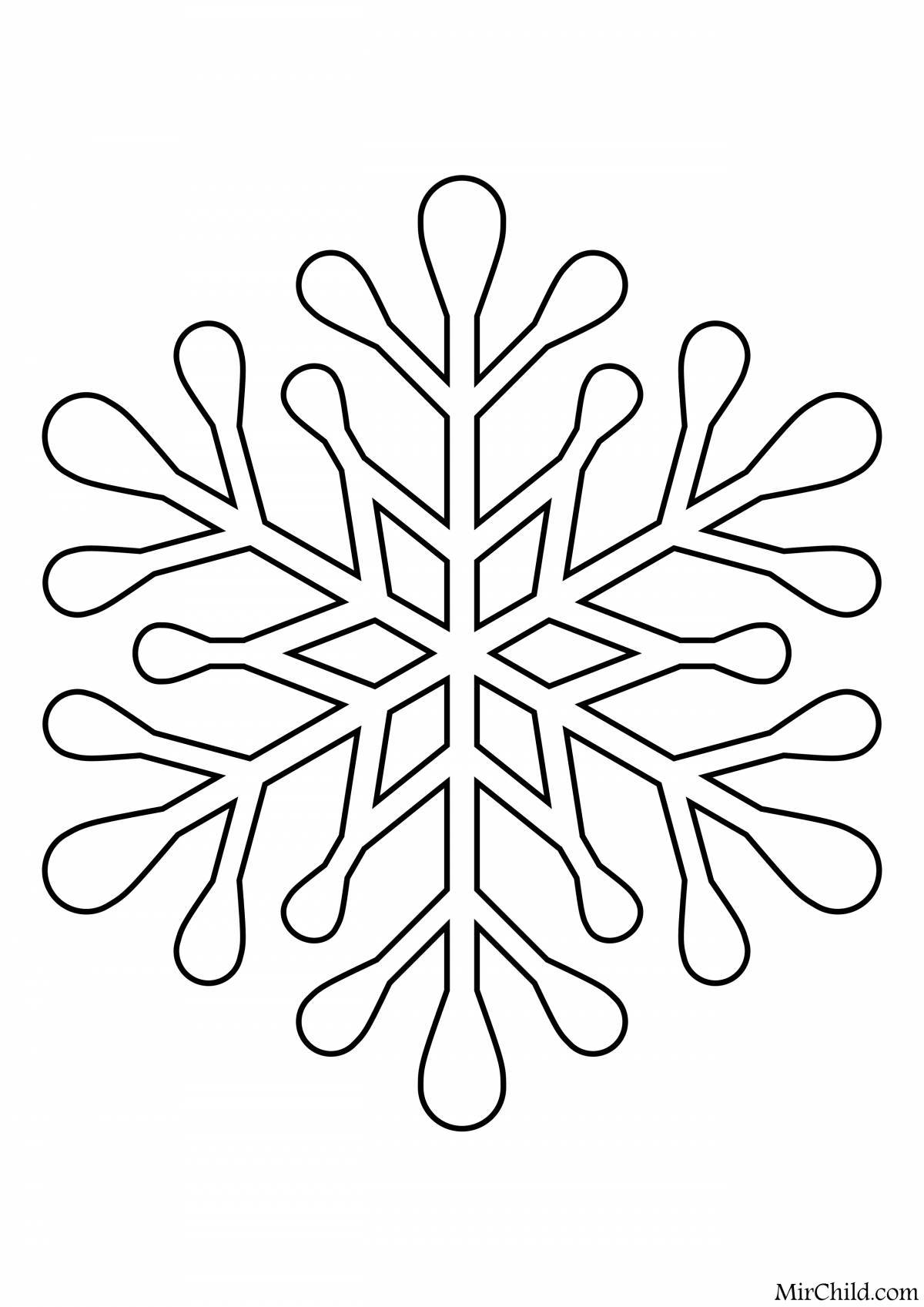 Cute snowflake coloring book for kids 5-6 years old