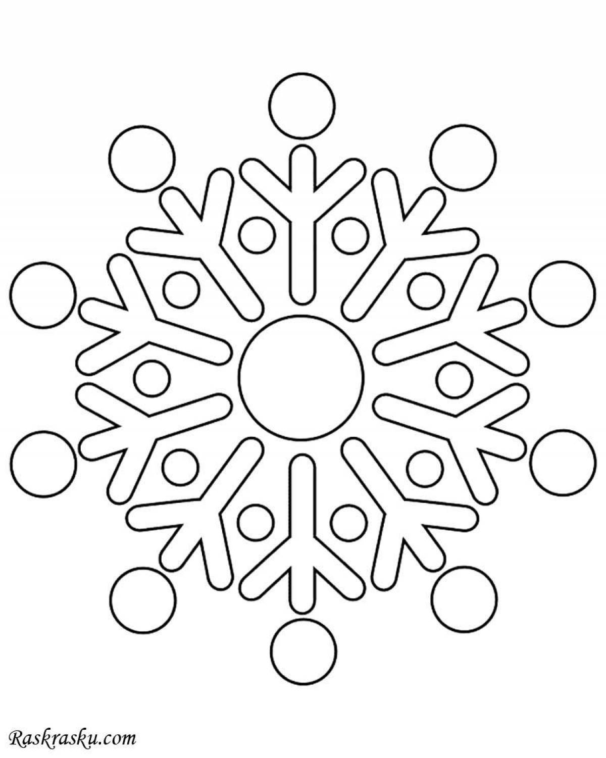 Sweet snowflake coloring book for kids 5-6 years old