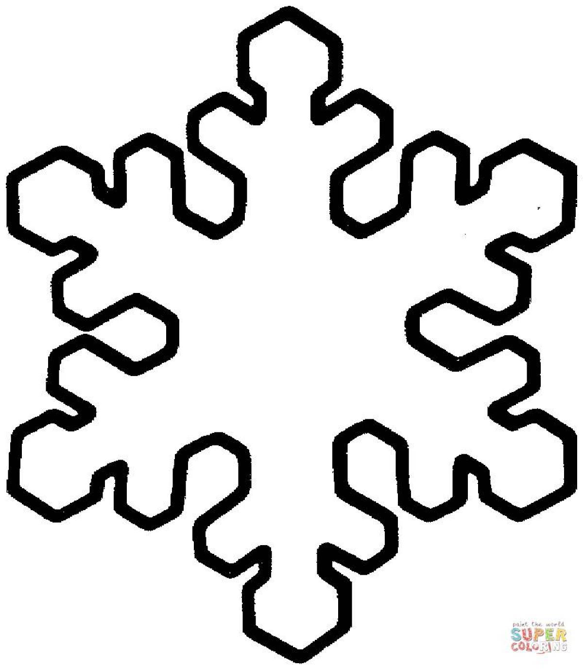 Playful snowflake coloring book for kids 5-6 years old