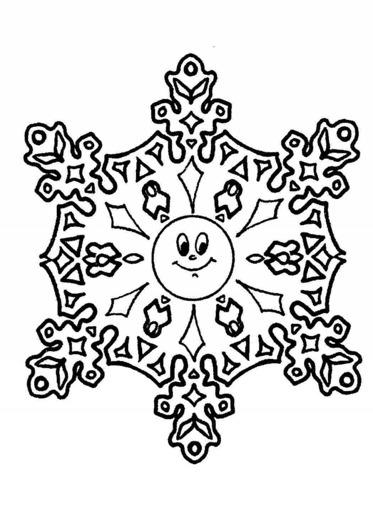 Creative snowflake coloring book for kids 5-6 years old