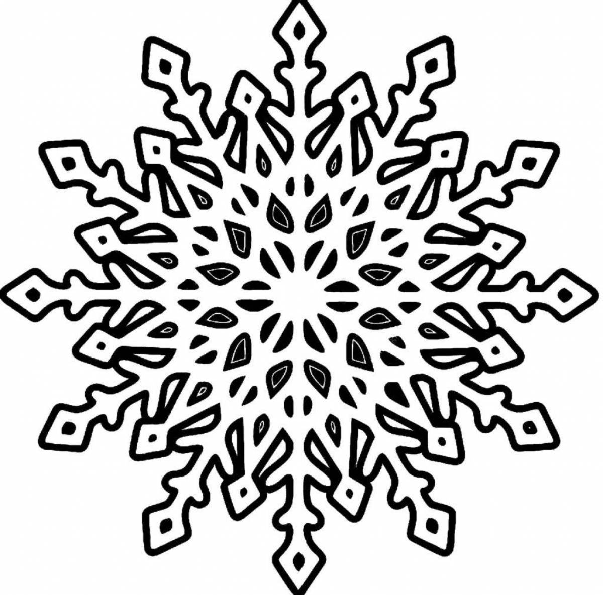 Уникальная раскраска снежинка для детей 5-6 лет