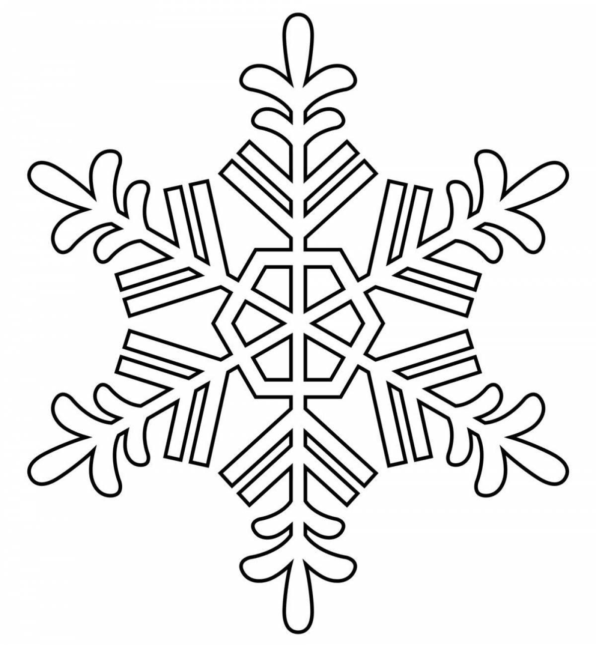 Fascinating snowflake coloring book for kids 5-6 years old