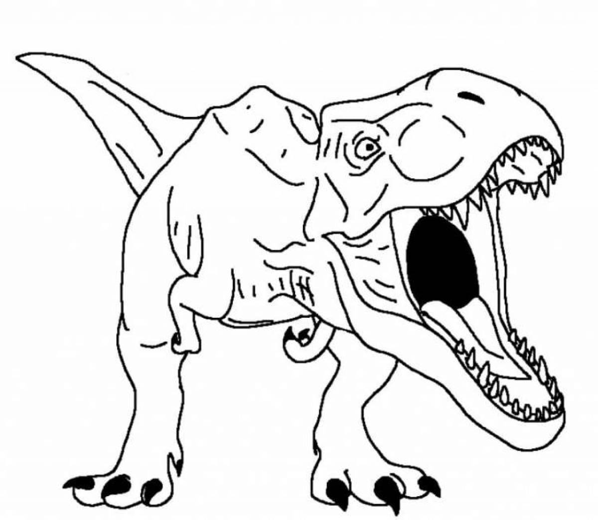 Coloring page happy Giganosaurus