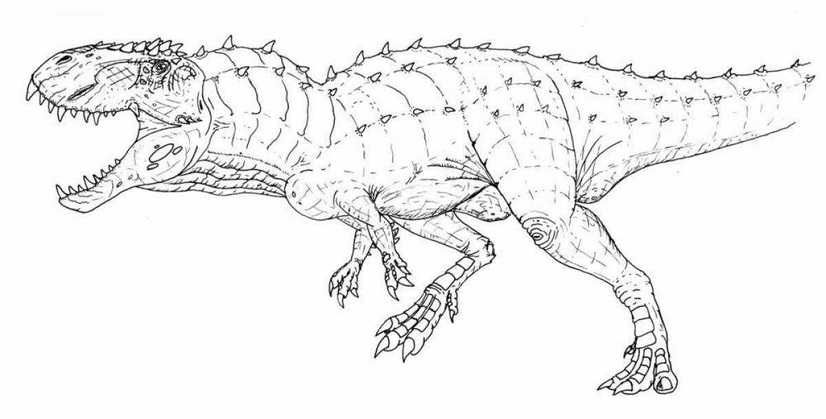 Coloring page wonderful Giganosaurus
