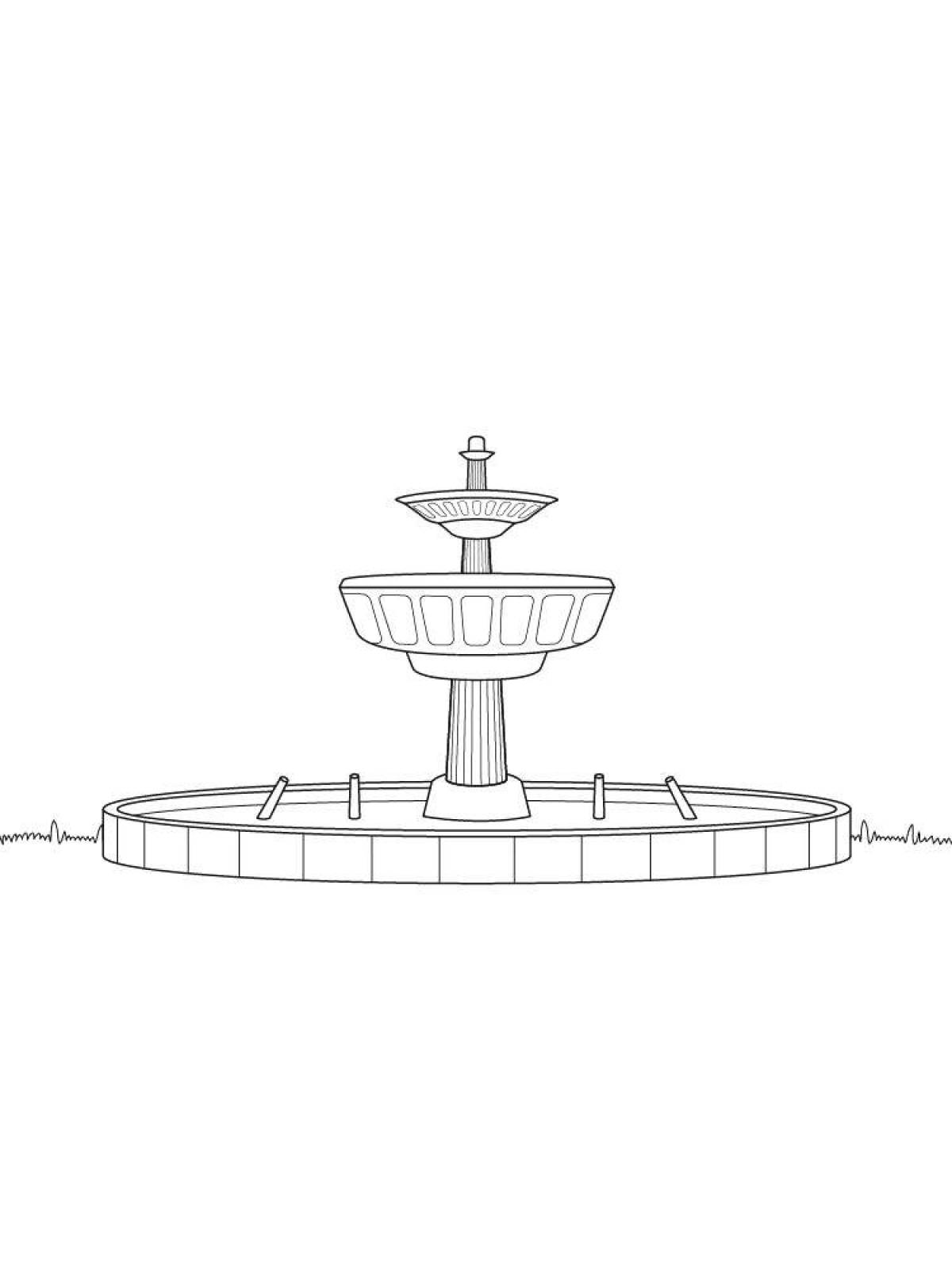 Как нарисовать фонтан поэтапно?