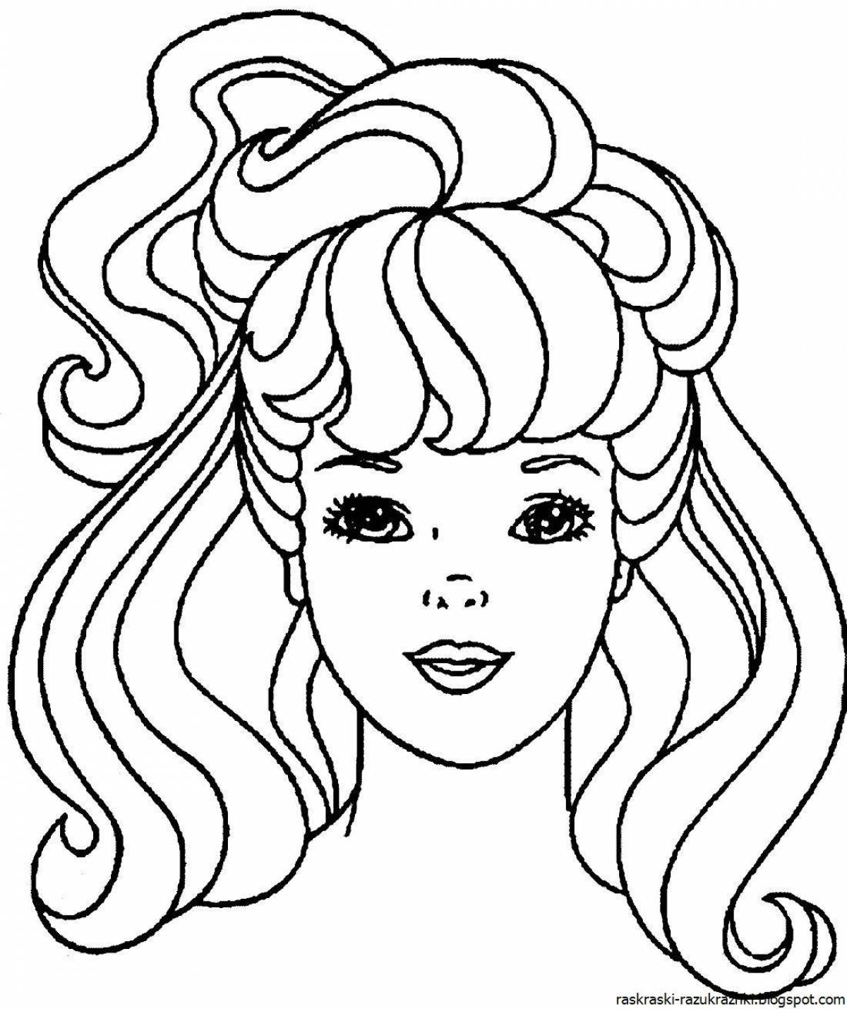 Wild hair coloring page
