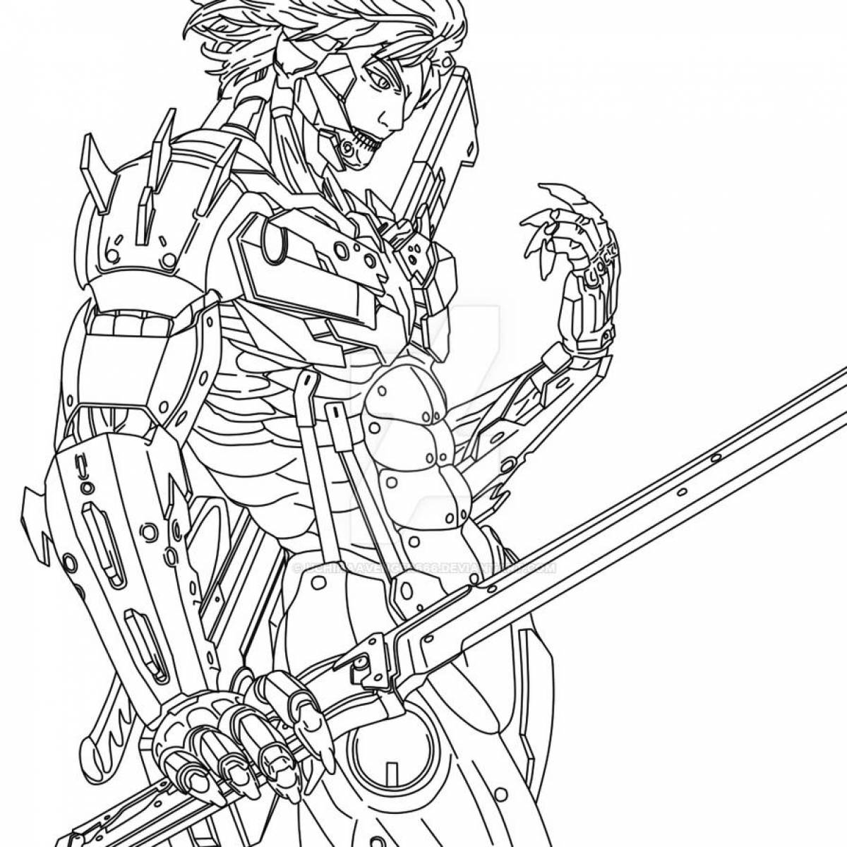 Raiden animated coloring page