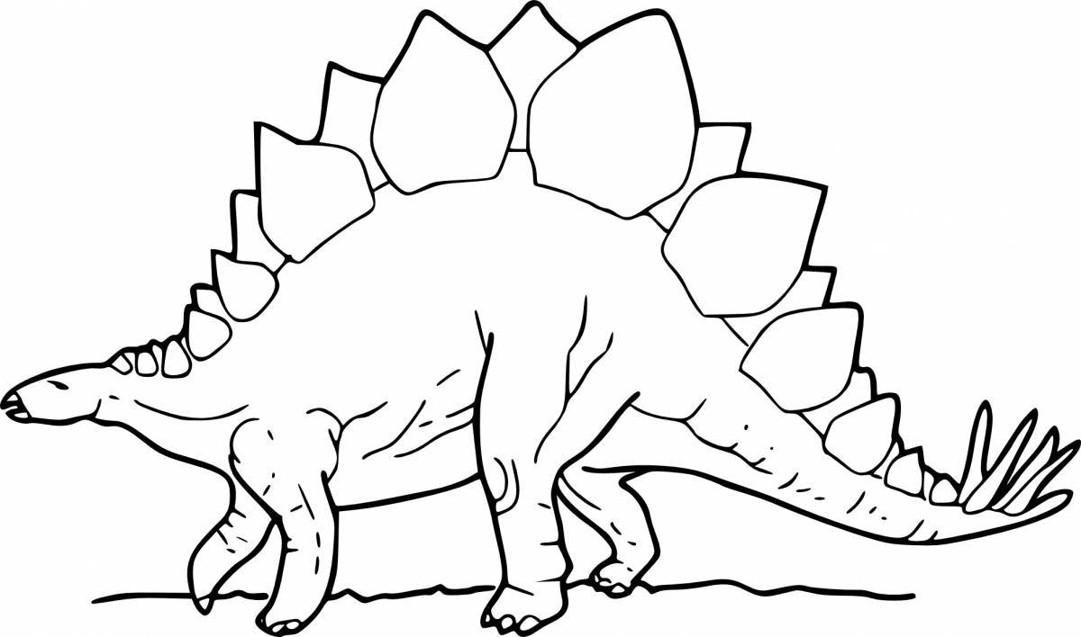 Coloring bright stegosaurus