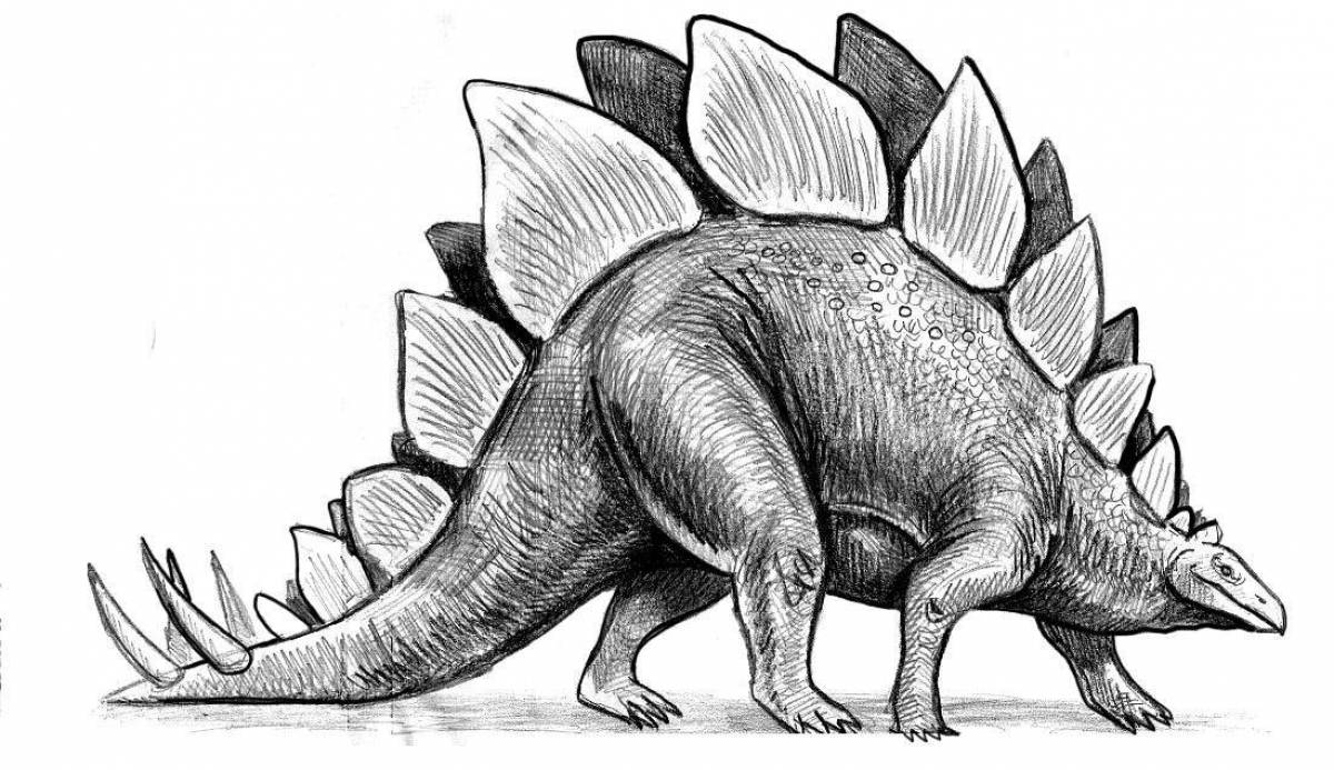 A funny Stegosaurus coloring book