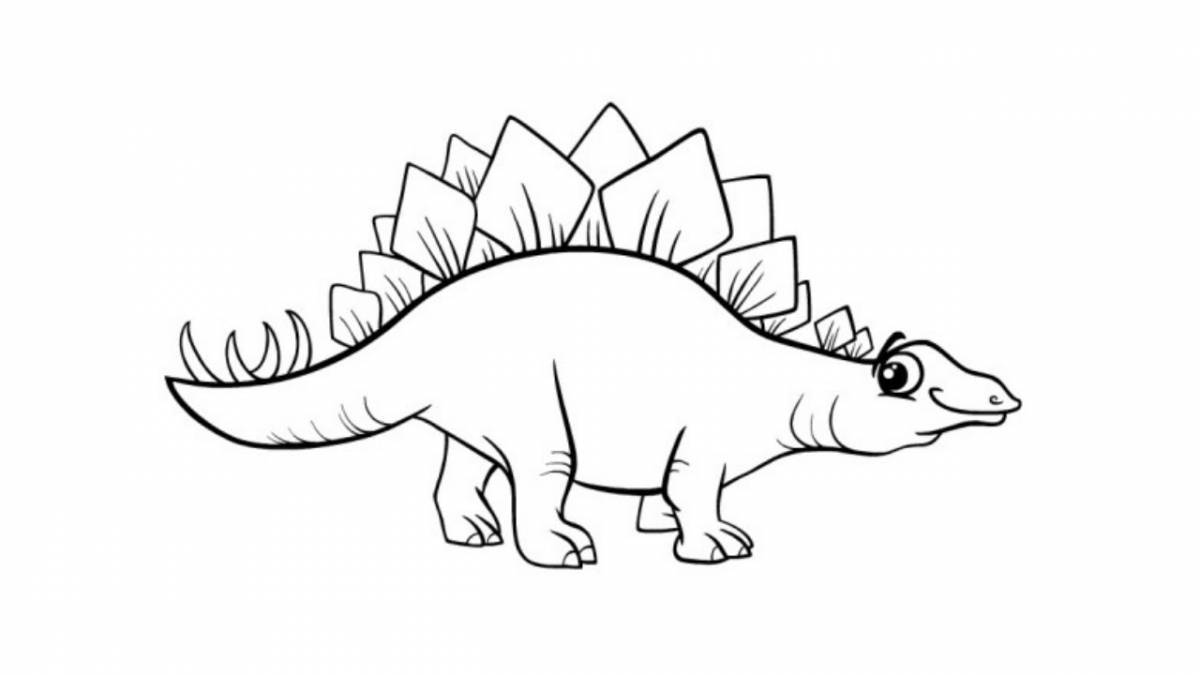 A fascinating coloring of the stegosaurus