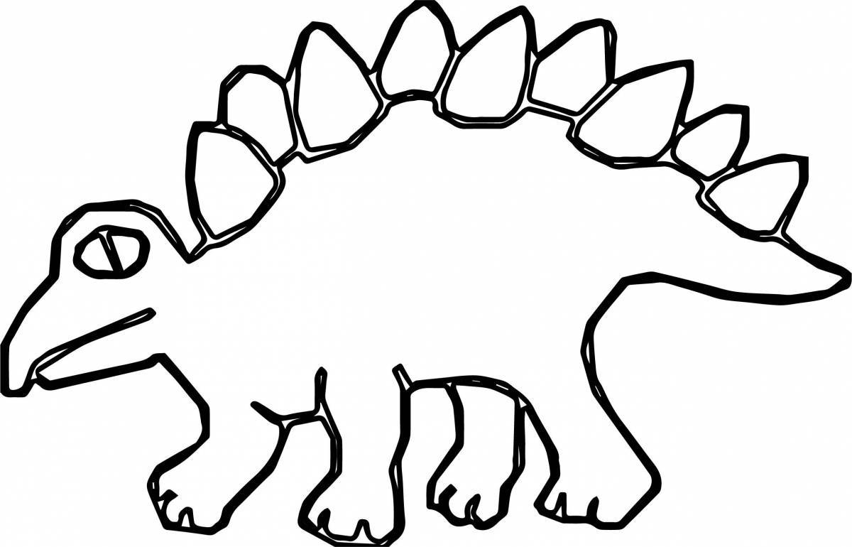 Очаровательная раскраска стегозавра