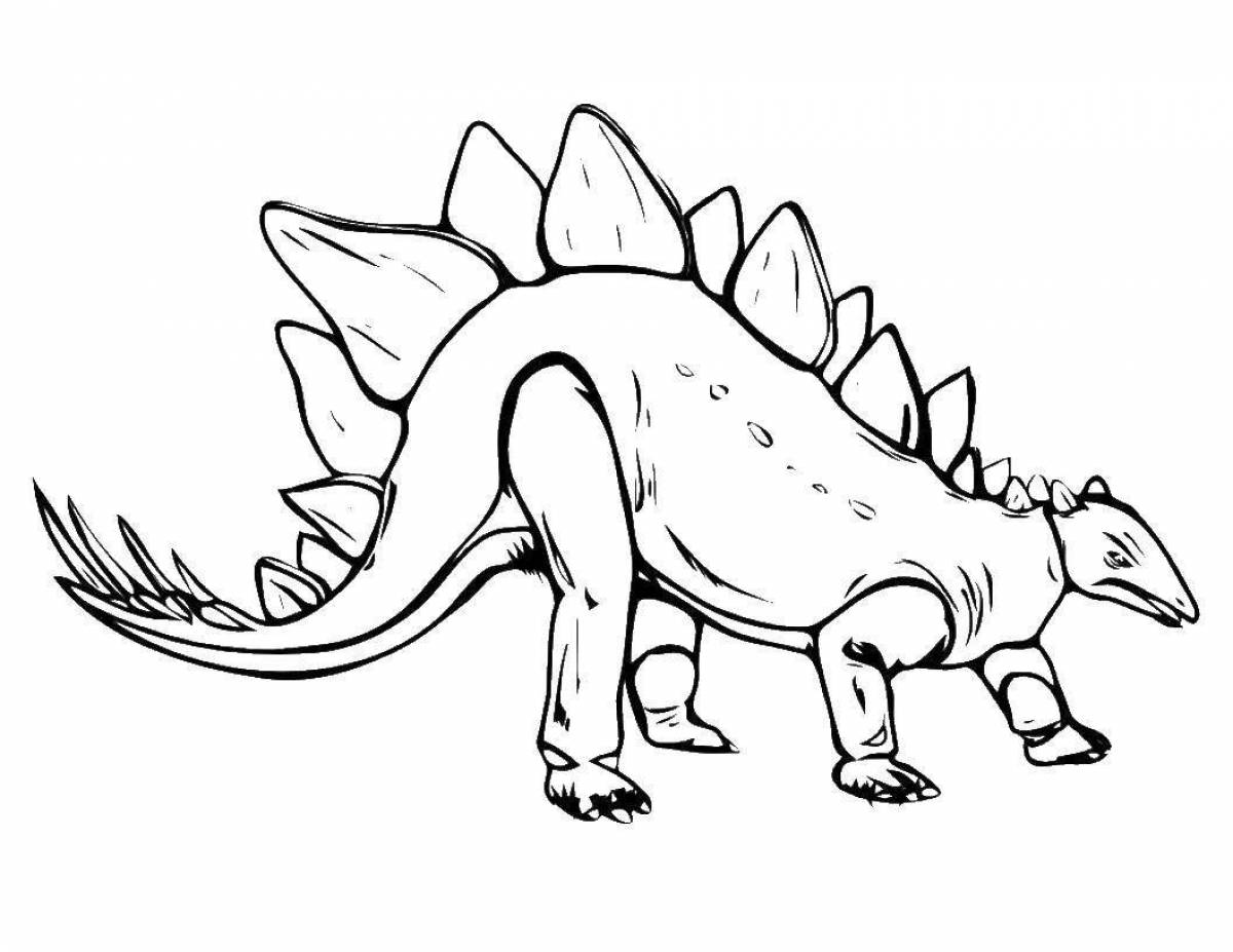 Живой стегозавр раскраска