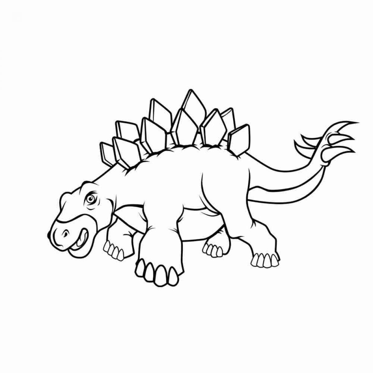 Динамическая страница раскраски стегозавра