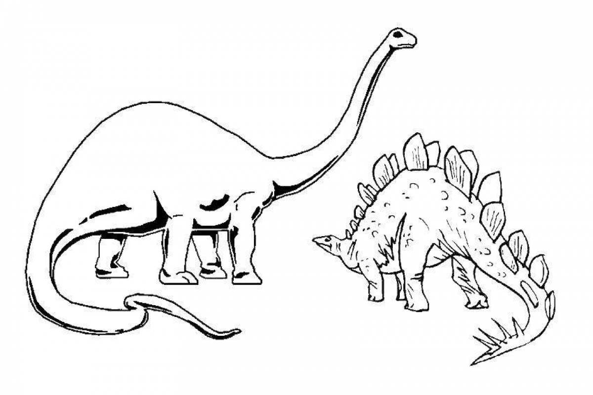 Coloring page bold stegosaurus
