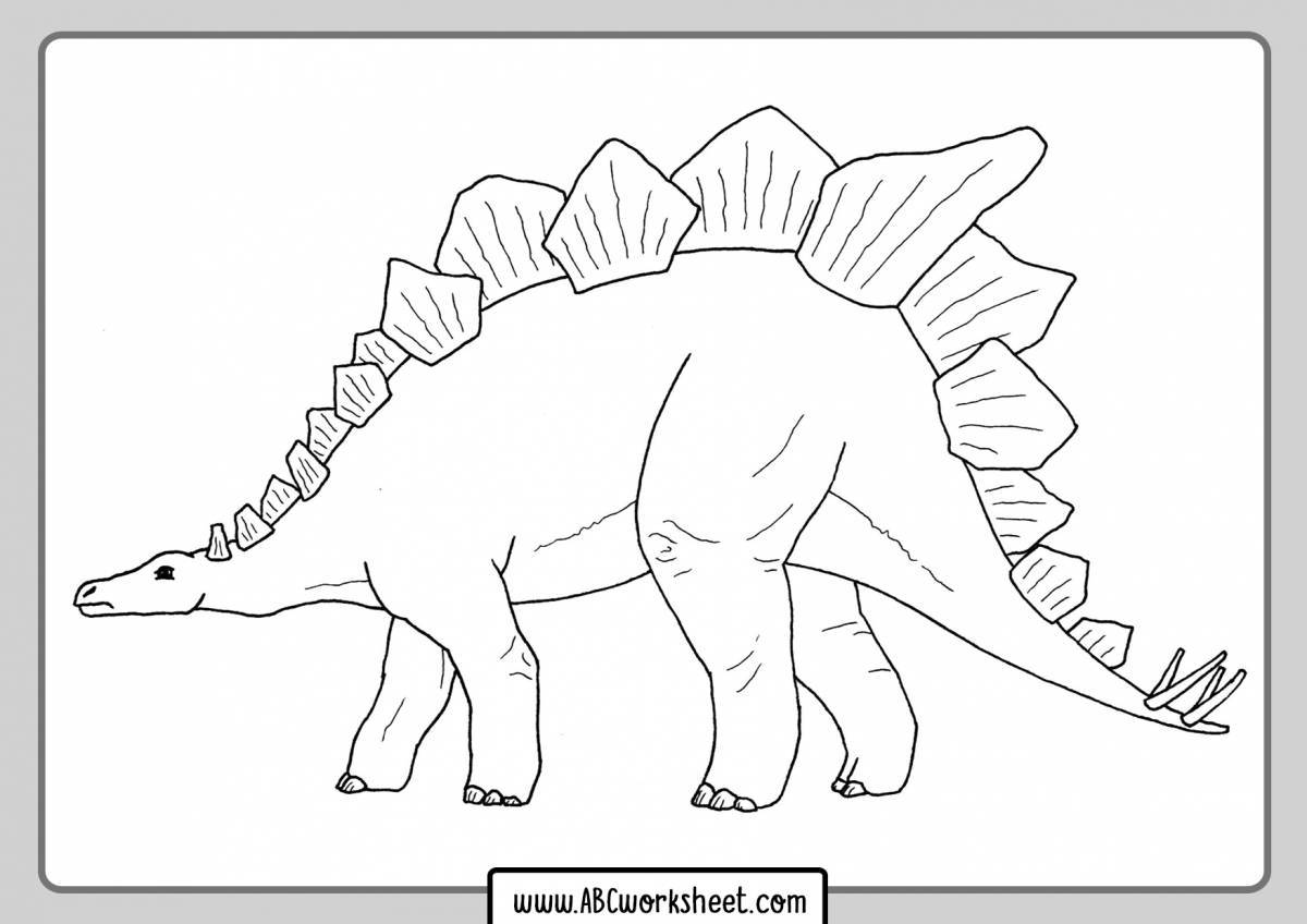 Attractive stegosaurus coloring