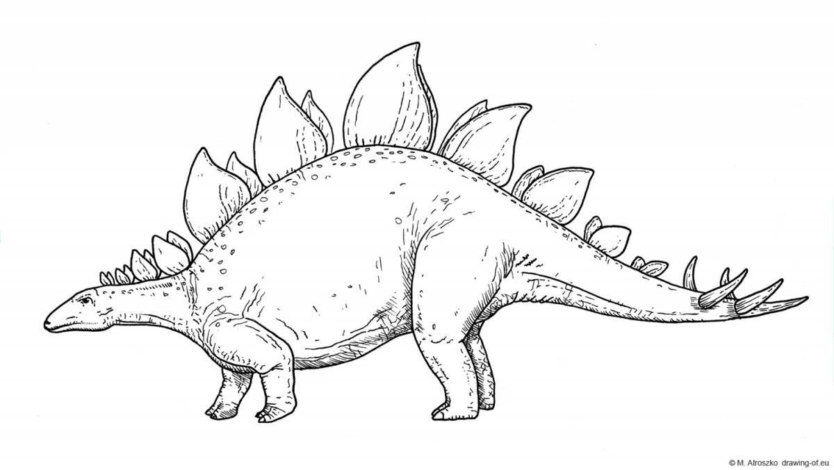 Раскраска сказочный стегозавр