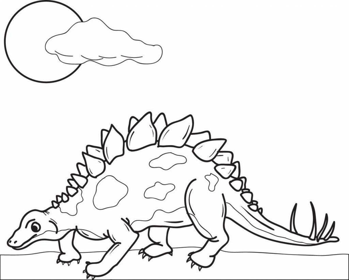Gorgeous stegosaurus coloring page