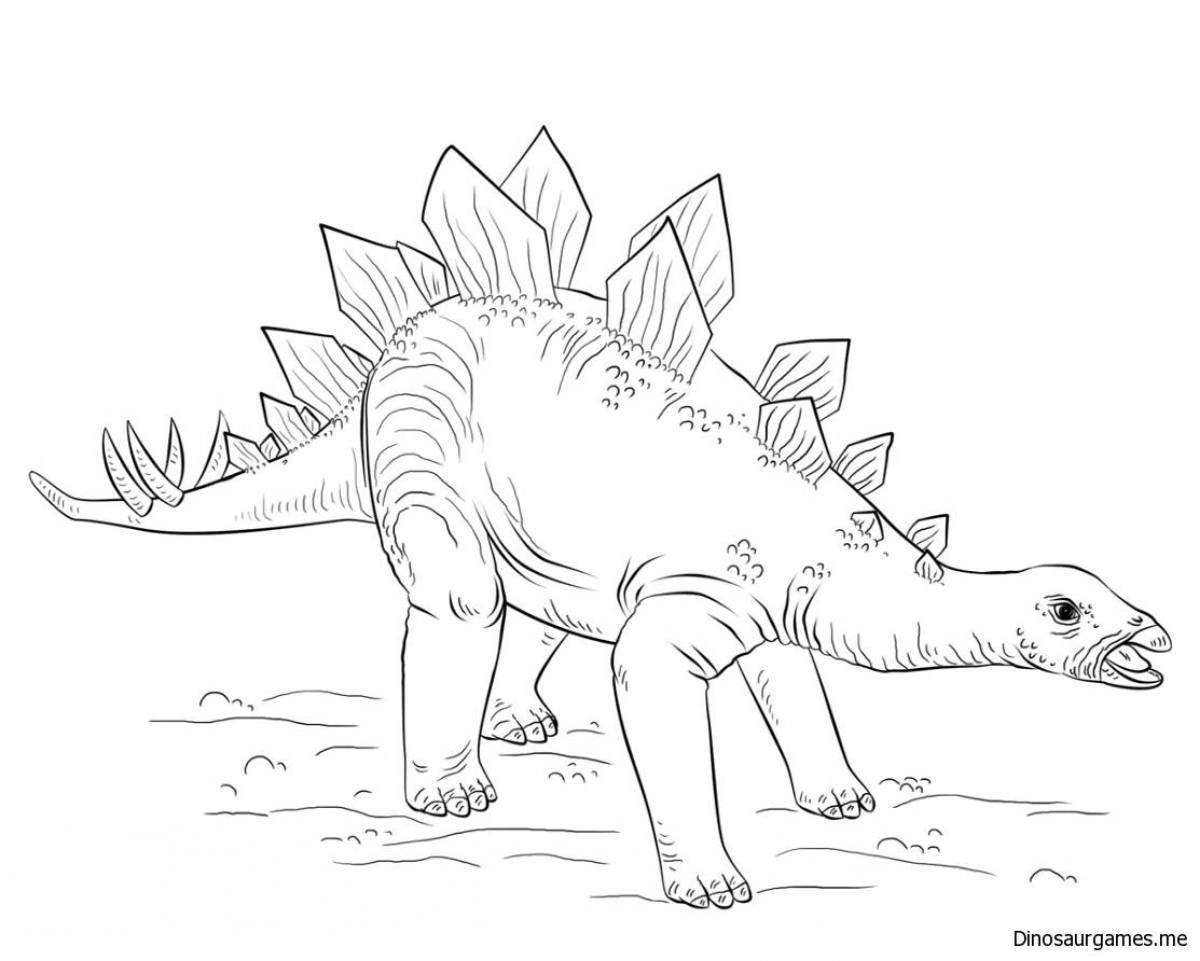 Glorious stegosaurus coloring page