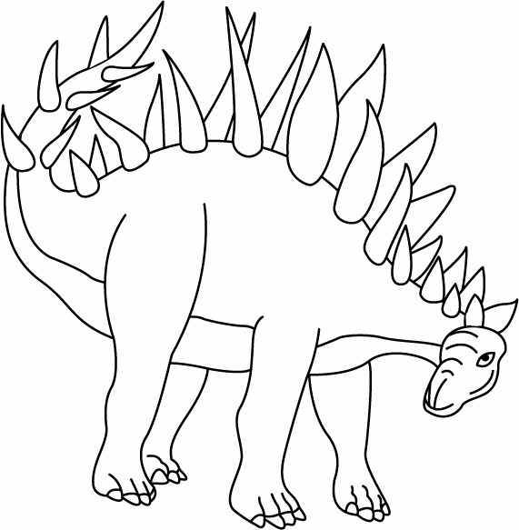 Раскраска большой стегозавр