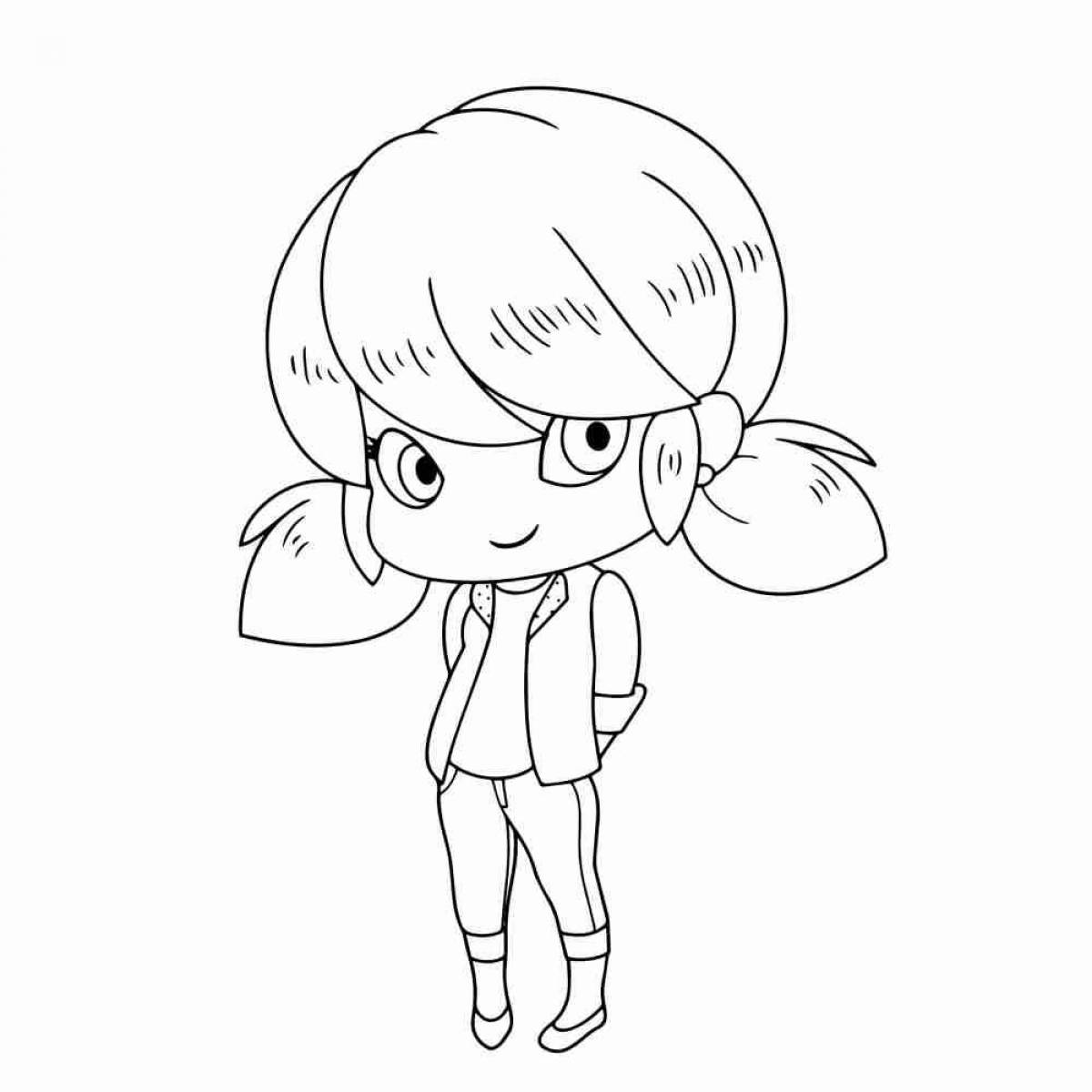 Coloring page charming marinette
