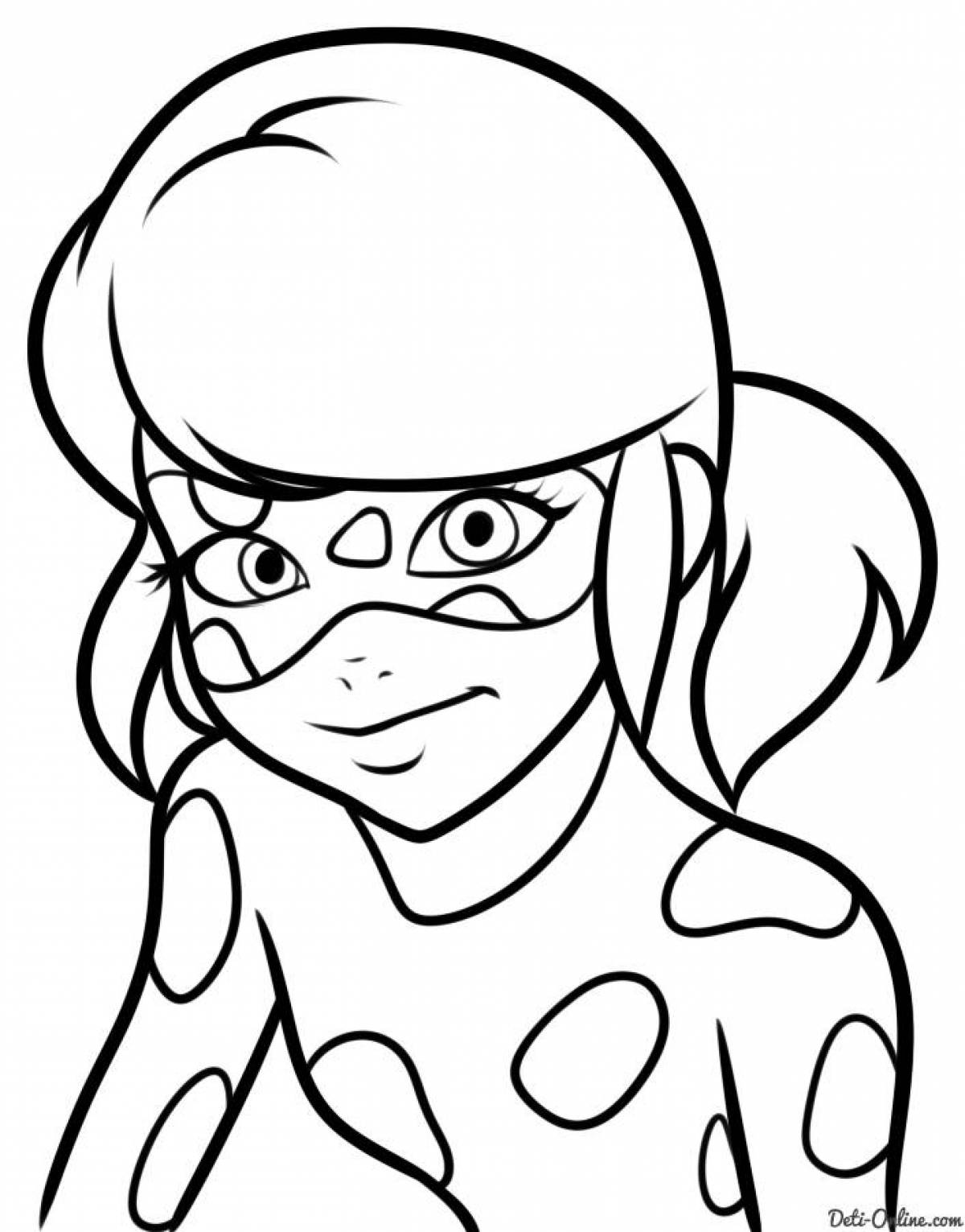 Marinette shining coloring page