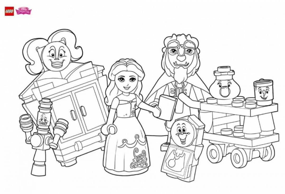 Coloring page sweet rainbow friends