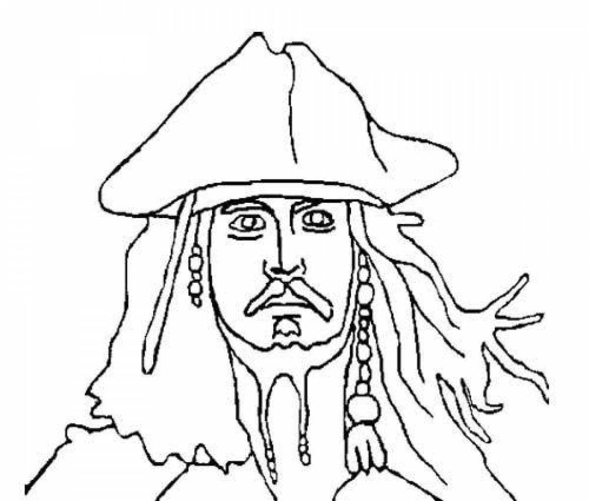 Jack Sparrow glitter coloring book