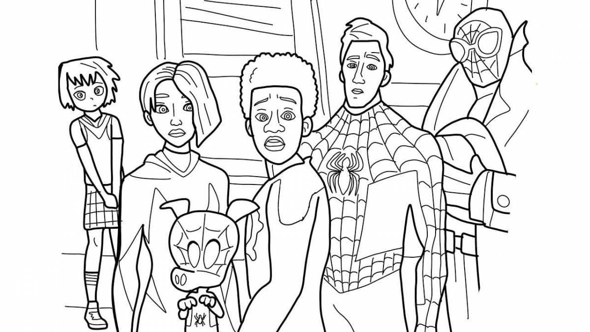 Miles morales' fascinating coloring page
