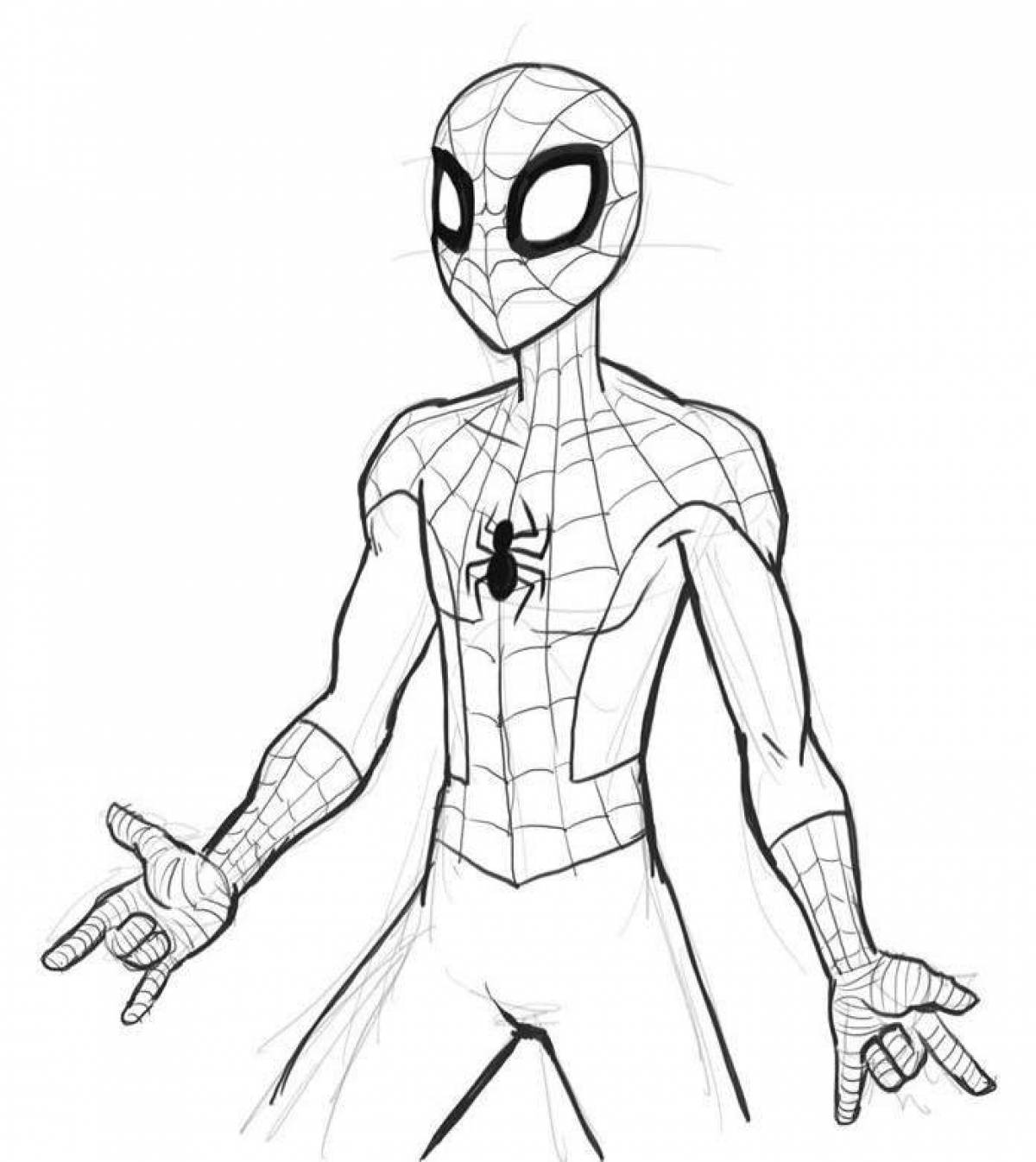 Miles morales' intriguing coloring page