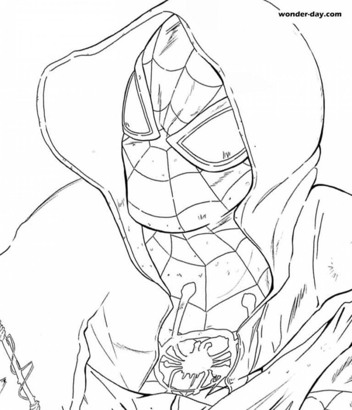Coloring bold miles morales