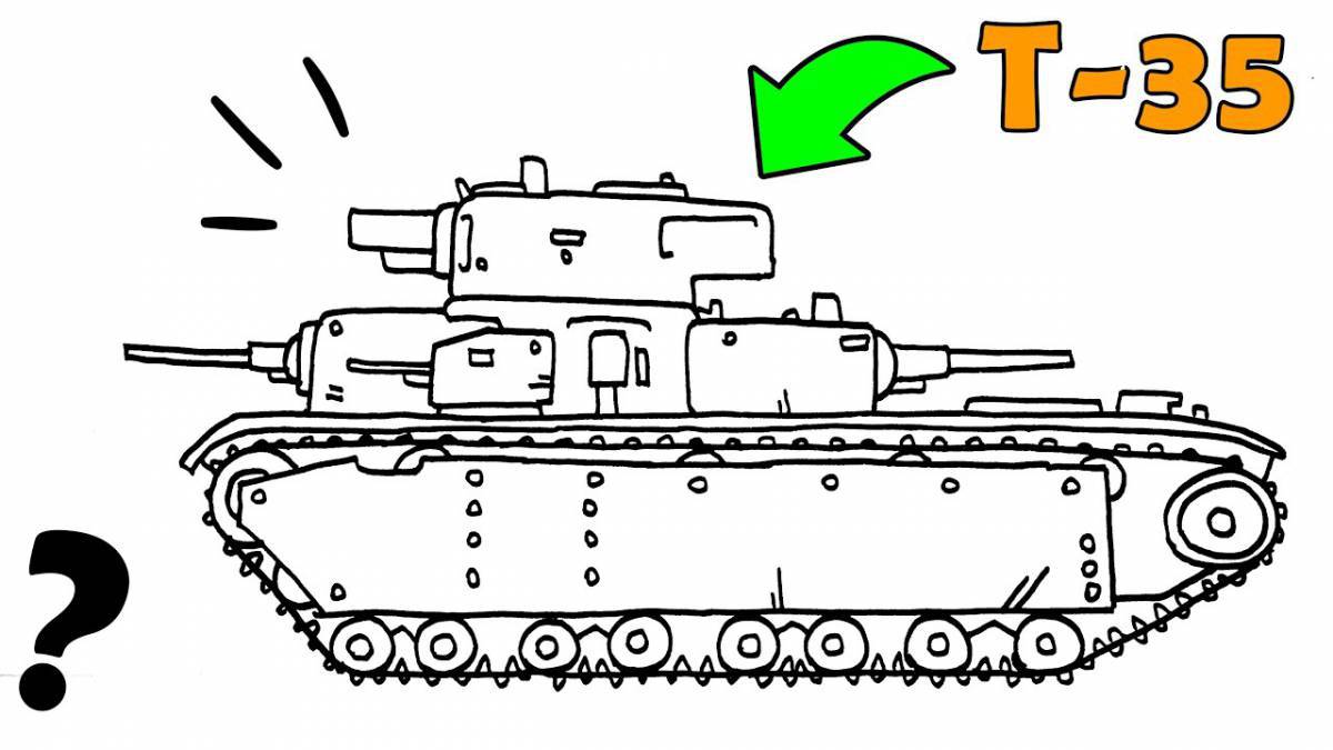 Gorgeous gerand tank coloring page