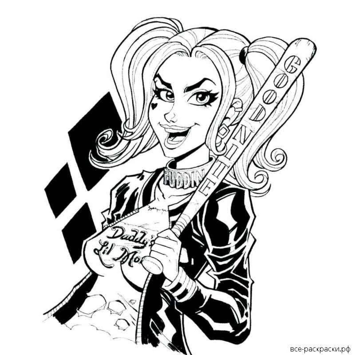 Harley quinn live coloring