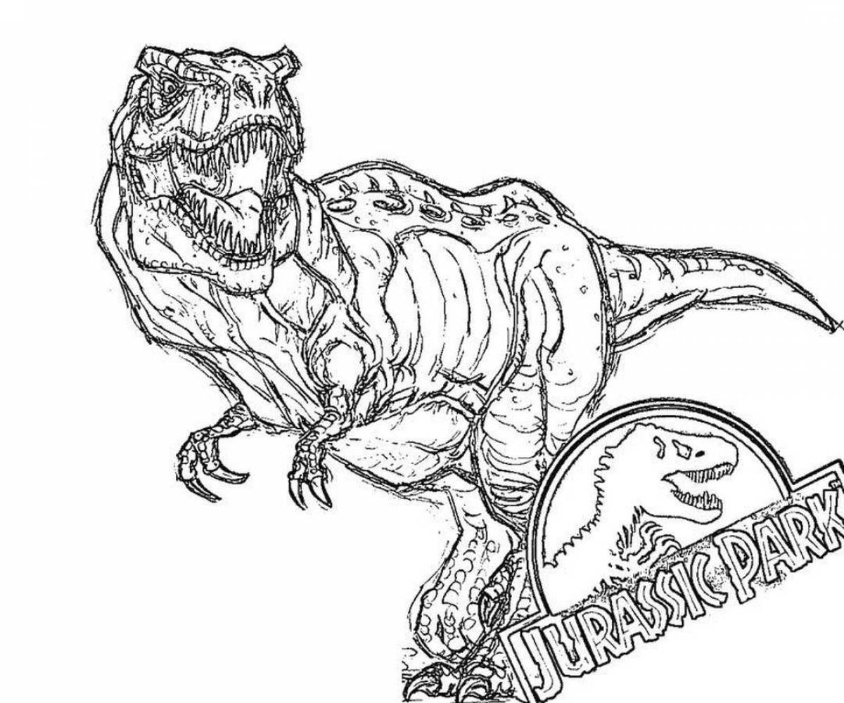 Fabulous Jurassic Park Coloring Page